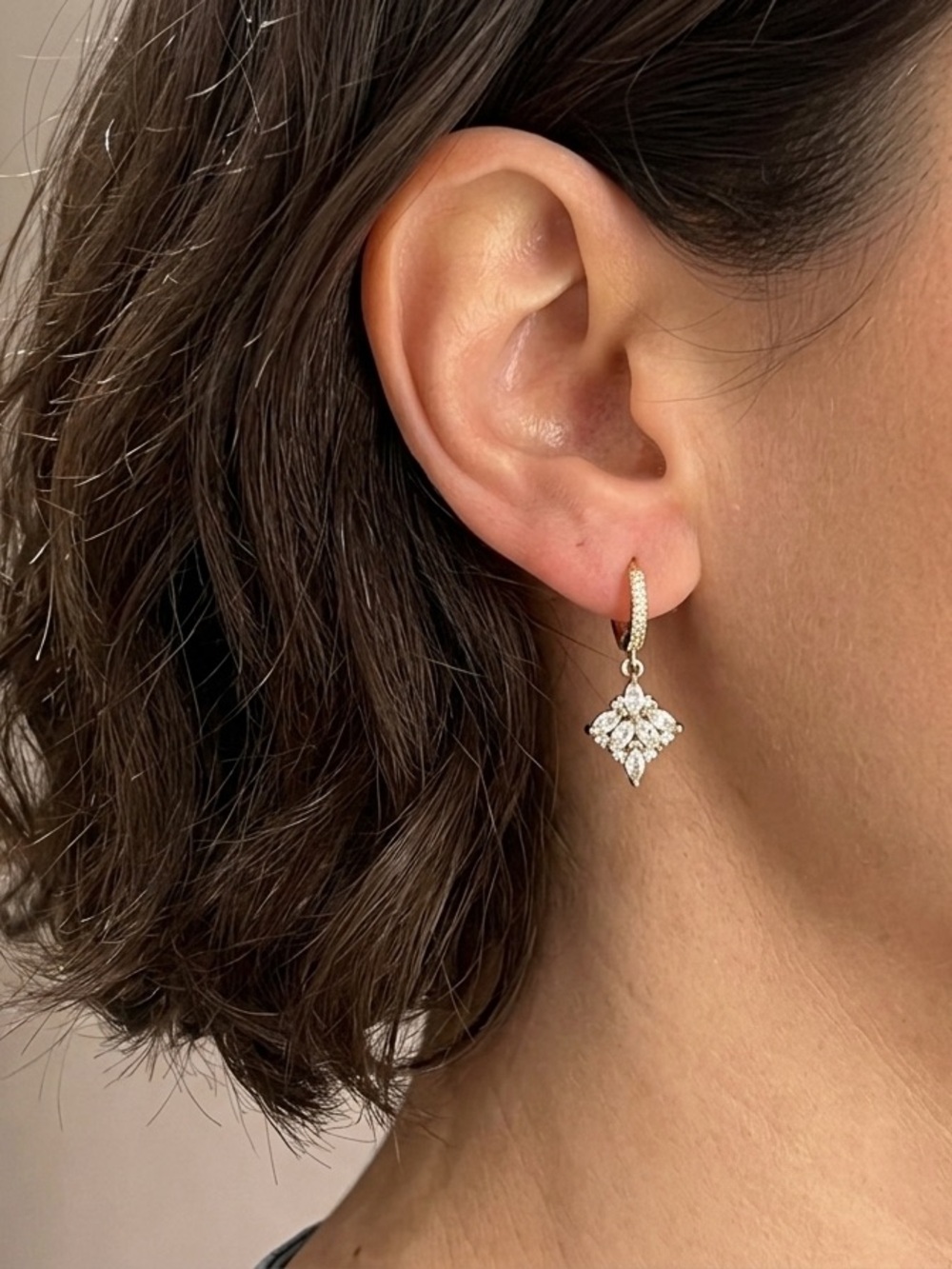 Drop Leaves Earrings Gold Plated